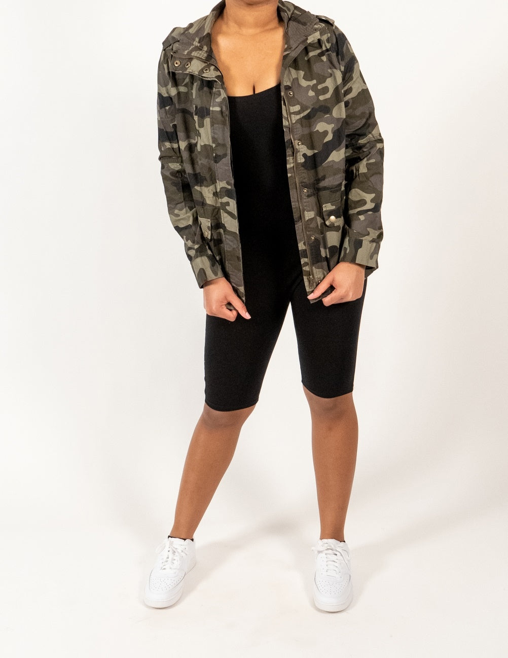 Camouflage Drawstring Jacket