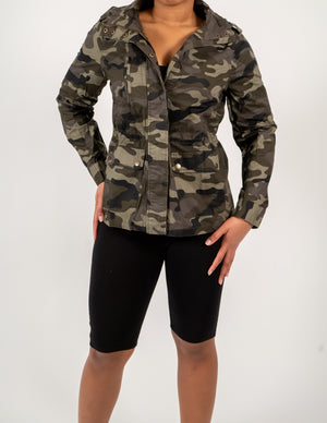 Camouflage Drawstring Jacket